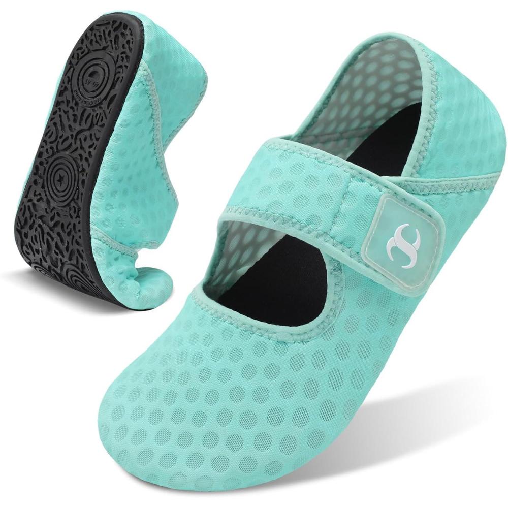 Water Shoes for Women Men Barefoot Beach Swim Aqua Socks Summer Wide Slides Sandals Quick Dry Pool River Sea Sock Shoes(Lakeblue)