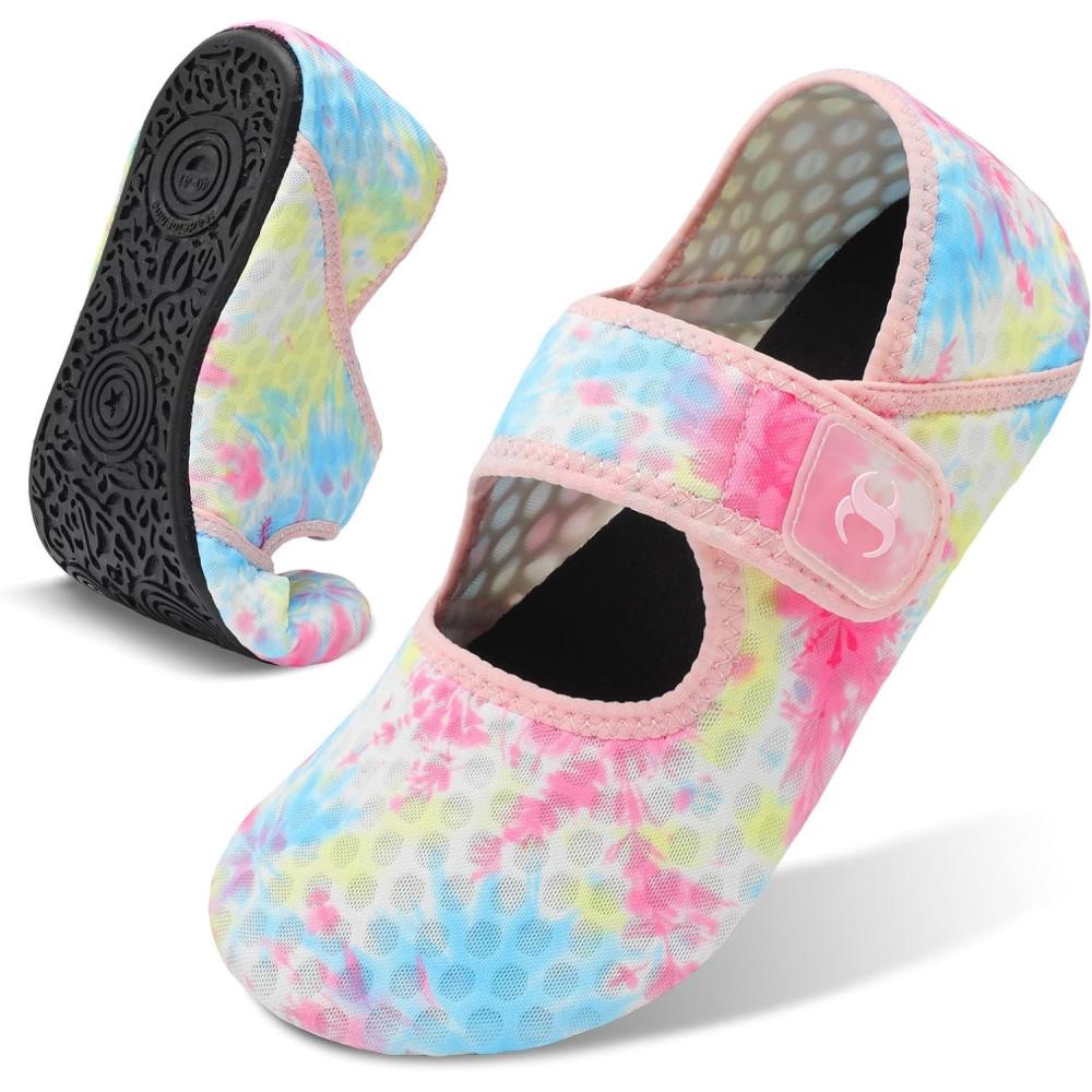 Water Shoes for Women Men Barefoot Beach Swim Aqua Socks Summer Wide Slides Sandals Quick Dry Pool River Sea Sock Shoes(Multicolor)