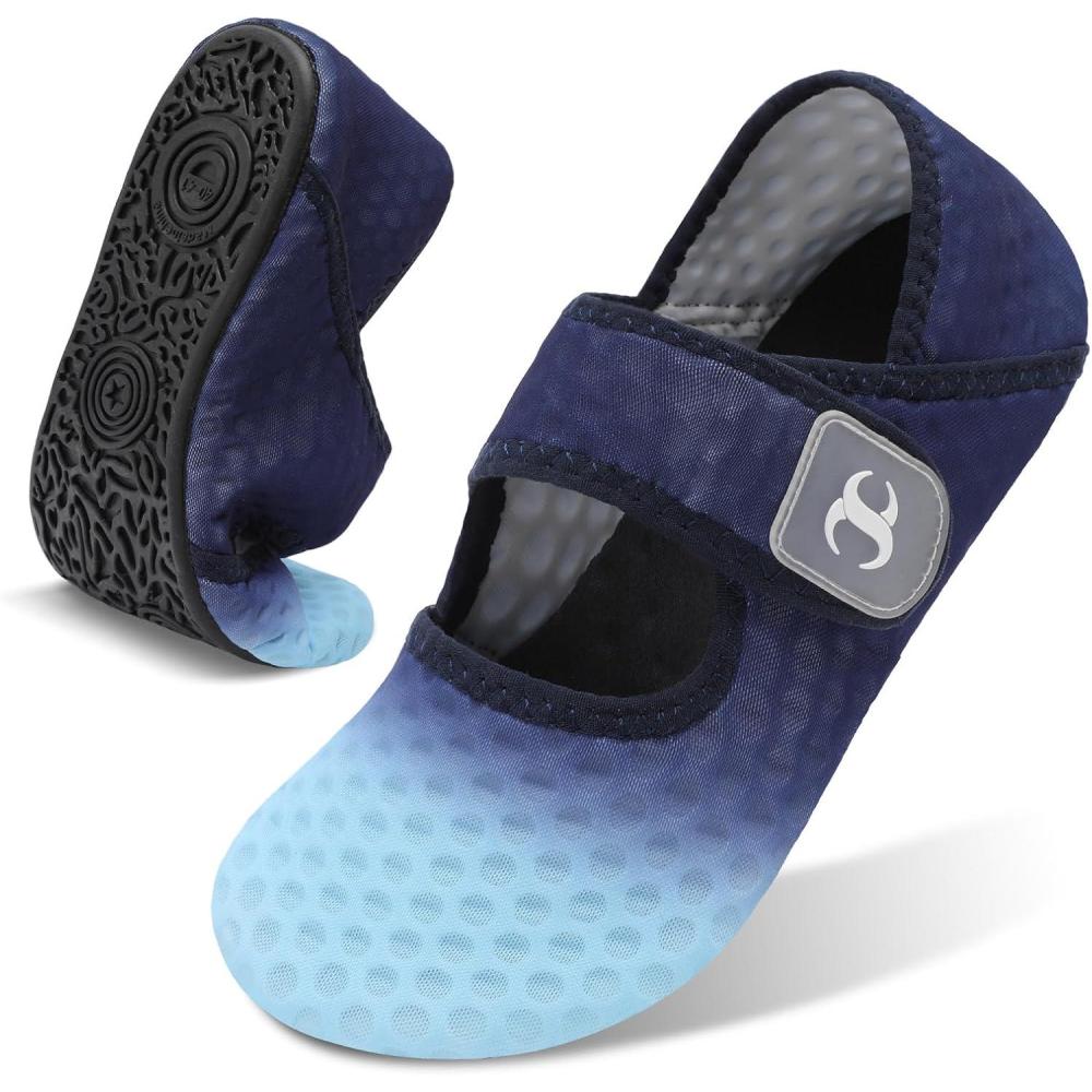 Water Shoes for Women Men Barefoot Beach Swim Aqua Socks Summer Wide Slides Sandals Quick Dry Pool River Sea Sock Shoes(Mutiblue)