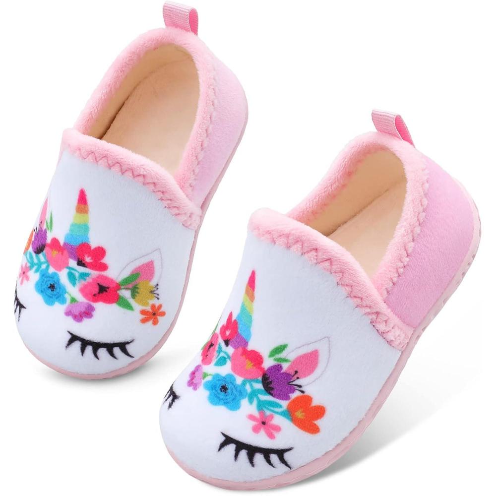 Lefflow Toddler Slippers Boys Girls House Shoes Slip on Baby Sock Shoes Lightweight Outdoor Walking Shoes(Sppihorse)