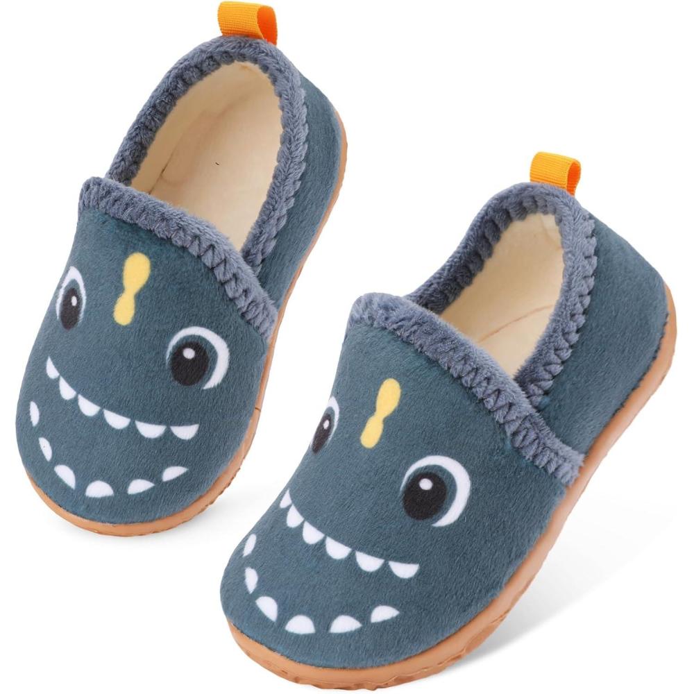 Lefflow Toddler Slippers Boys Girls House Shoes Slip on Baby Sock Shoes Lightweight Outdoor Walking Shoes(Cuteshark)
