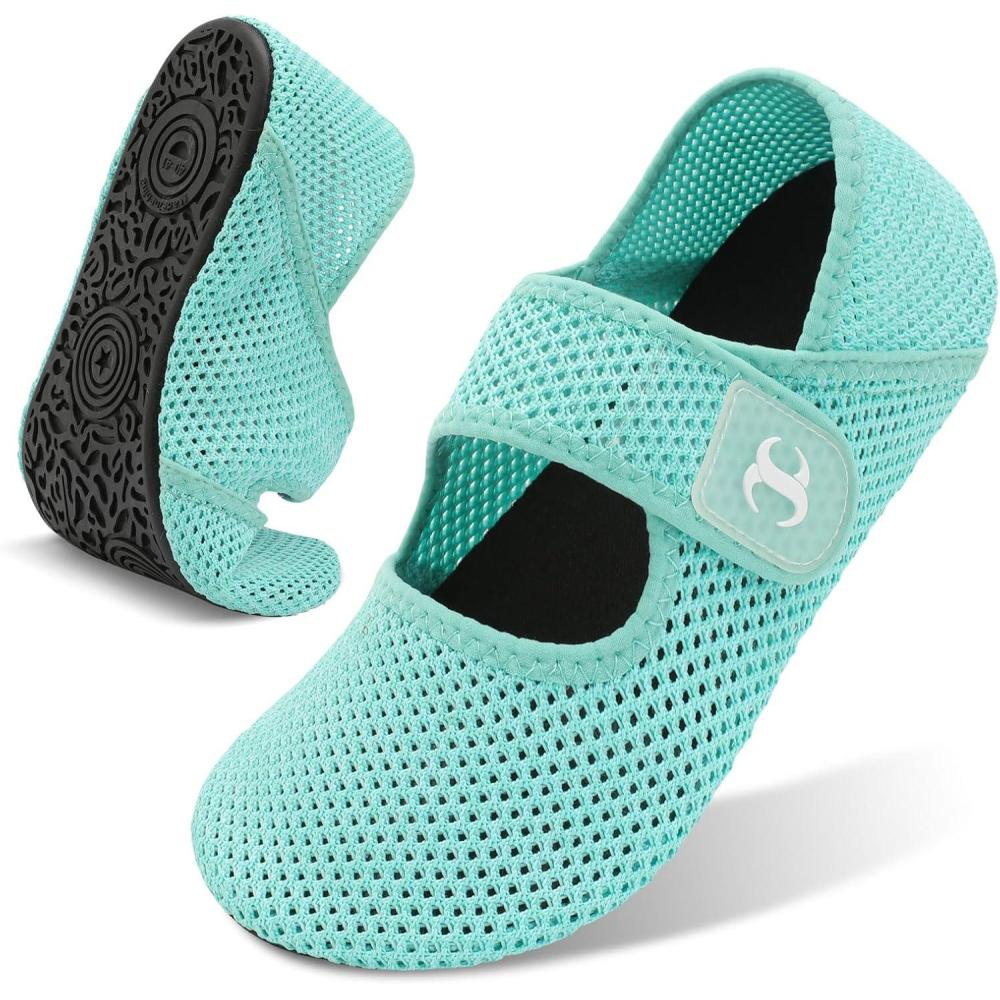 Water Shoes for Women Men Barefoot Beach Swim Aqua Socks Summer Wide Slides Sandals Quick Dry Pool River Sea Sock Shoes(Mesh Green)