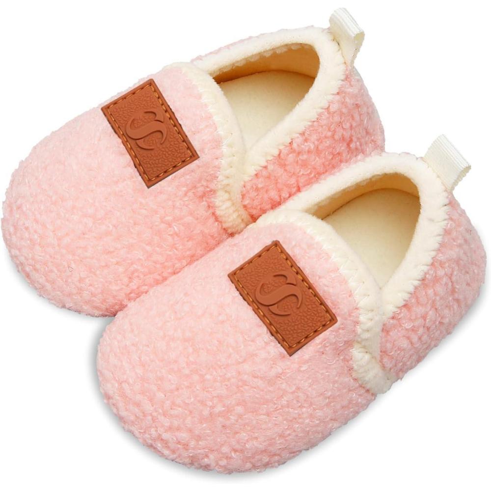 Scurtain Unisex Kids Toddler Slippers(Pink)