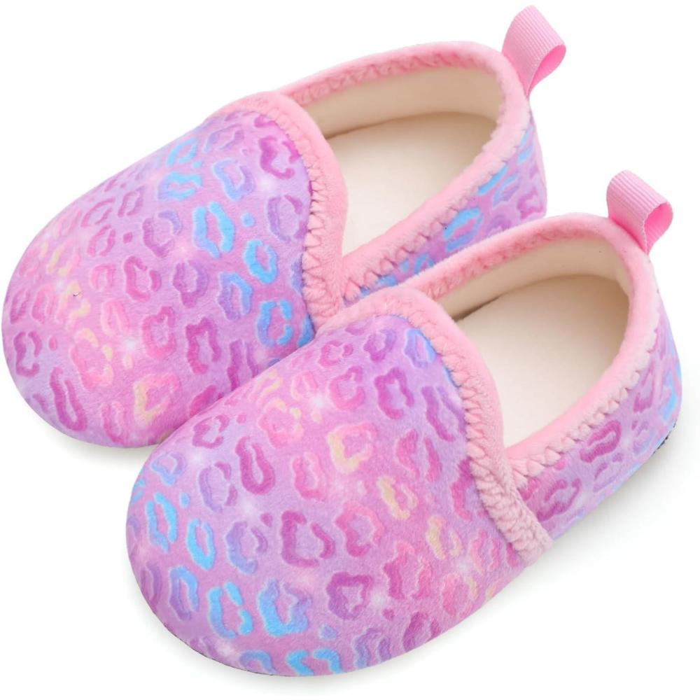 Scurtain Unisex Kids Toddler Slippers(Hot Pink)