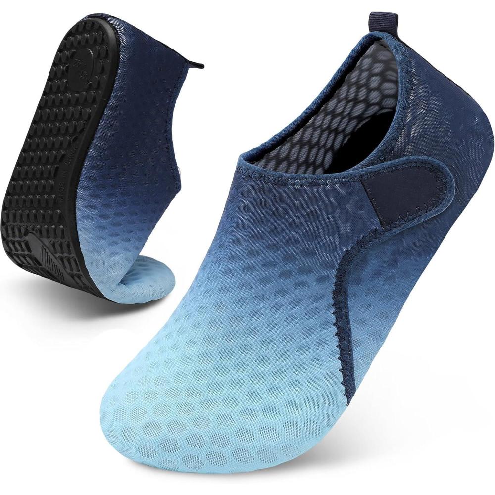 Scurtain Barefoot Water Shoes for Women Men Beach Swim Aqua Socks Summer Quick-Dry Sandals Slippers(Mutiblue)