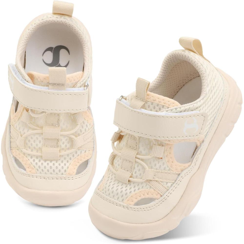 Scurtain Toddler Shoes Boys Girls Kids Sneaker Breathable Walking Shoes for Kids Boys Girls Toddler(Beige)