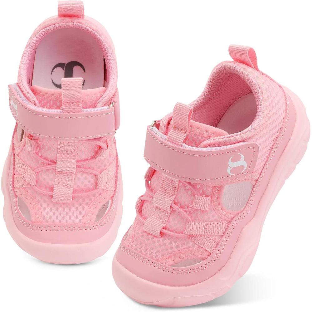 Scurtain Toddler Shoes Boys Girls Kids Sneaker Breathable Walking Shoes for Kids Boys Girls Toddler(Pink)