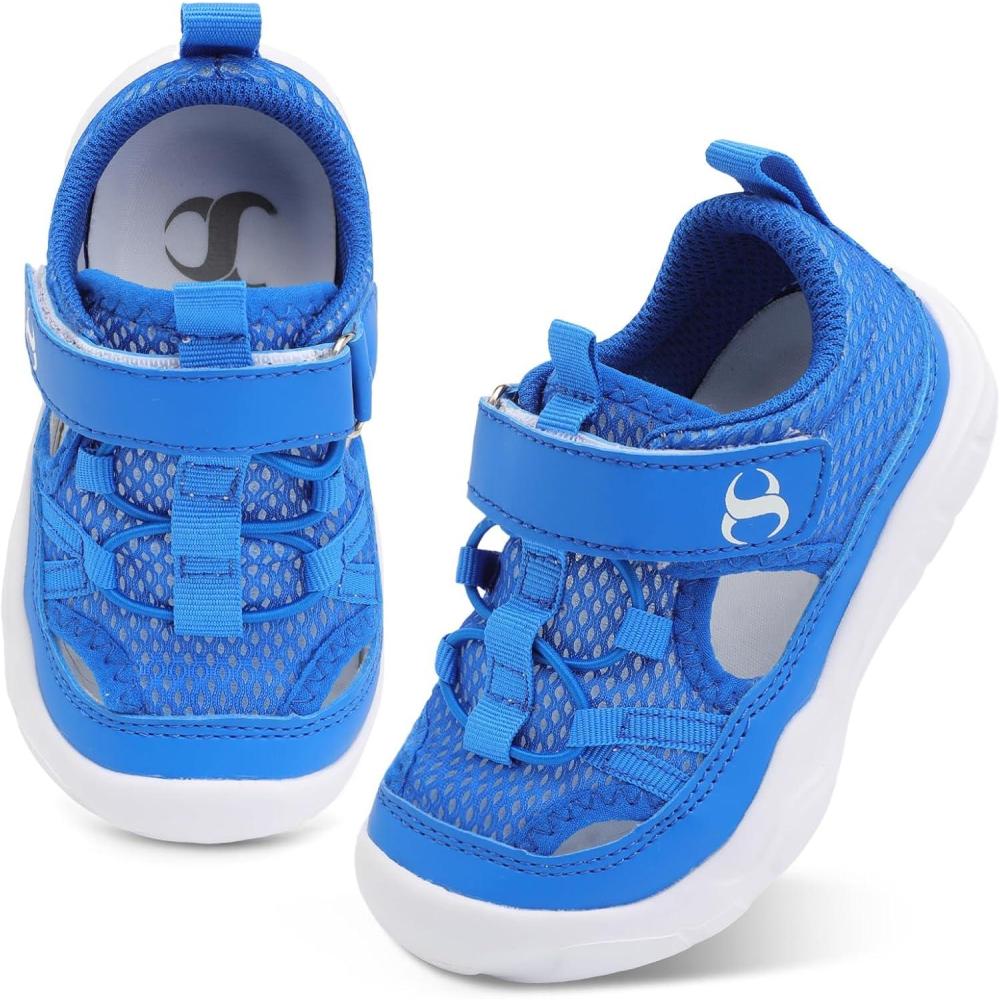 Scurtain Toddler Shoes Boys Girls Kids Sneaker Breathable Walking Shoes for Kids Boys Girls Toddler(Blue)