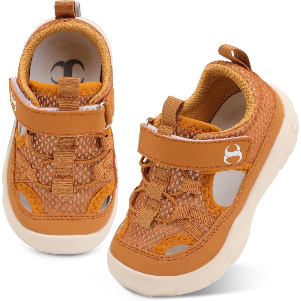 Scurtain Toddler Shoes Boys Girls Kids Sneaker Breathable Walking Shoes for Kids Boys Girls Toddler(Brown)