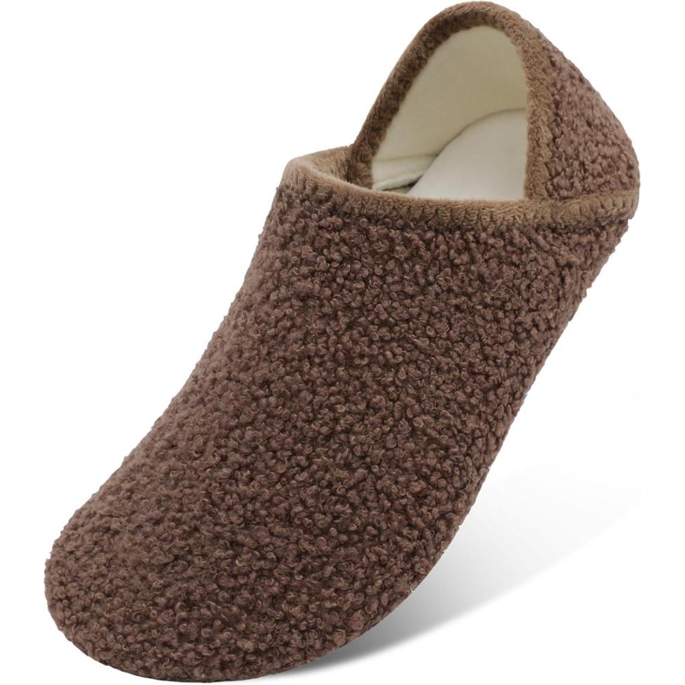 Scurtain Unisex Adults Rubber Sole Slippers(Khaki)